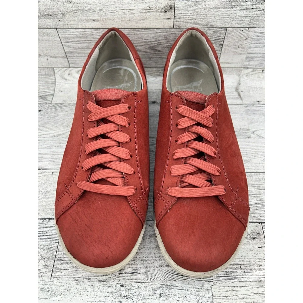 Dansko Henriette Burnt Orange Nubuck Leather Sneakers Women‎ Size EU 36 US 6